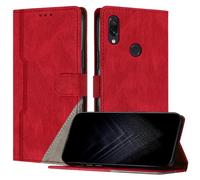 JayModCase Coque pour Xiaomi Redmi Note 7/ Note 7 Pro, Porte Carte Cuir PU Portefeuille avec Fonction Support | Fermeture Magnétique | Antichoc |TPU Étui pour Redmi Note 7 (Rouge)