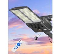 JAYNLT Y-10500W Lampadaire Solaire Exterieur, 6500K Spot Solaire Exterieur avec Télécommande, Étanche IP67 Projecteur Solaire avec Detecteur de Mouvement pour Jardin, Cour, Maison, Allée, Garage