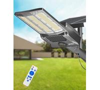 JAYNLT Y-11000W Lampadaire Solaire Exterieur, 6500K Lampe Solaire Puissante, IP67 Étanche Lumière Solaire Extérieure avec Télécommande pour Jardin, Cour, Maison, Allée, Chemin, Garage, Parking