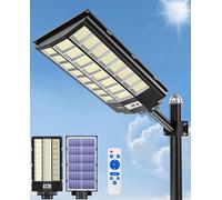 JAYNLT Y-7200W Lampadaire Solaire Exterieur, 700000LM 6500K Lumiere Solaire Exterieur Detecteur de Mouvement, IP67 Étanche Projecteur Solaire Exterieur pour Sentier, Éclairage public, Garage, Cour