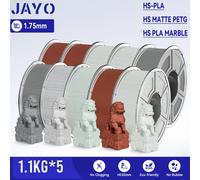 JAYO 5 rouleaux 3D marbre haute vitesse PLA/HS mat PETG/HS PLA Filament 600 mm/s haute vitesse imprimante 3D Filament Non toxique 1.1 KG/rouleau Forest Green