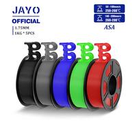JAYO ASA Filament 1.75mm Filament d'imprimante 3D ASA 5 rouleaux/ensemble Filament 3D résistant aux UV/pluie/chaleur 1KG pour imprimantes 3D FDM ASA Red 5Rolls