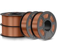 JAYO Cuivre Silk PLA Filament 1.75mm Neatly Wound 4.4kg 4-Pack | Filament PLA Effet Soie, 4 Bobines de 1,1 kg (Total 4,4 kg), Précision Dimensionnelle +/-0,02 mm, pour Imprimante 3D