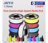 JAYO Filament 3D mat PLA haute vitesse 1.75mm Filament d'imprimante 3D PLA 9 rouleaux/ensemble matériaux d'impression 3D effet mat soigneusement blessés 9MIX-1