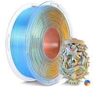 JAYO Filament PLA quadricolore en soie de 1,75 mm, 1,1 kg, PLA dégradé quatre couleurs, brillance élevée, dissimulation de couche lisse, convient à la plupart des imprimantes 3D FDM