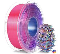JAYO Filament PLA quadricolore en soie de 1,75 mm, doré, violet, rouge-bleu, 1,1 kg, PLA dégradé quatre couleurs, brillance élevée, dissimulation de couche lisse, convient à la plupart des imprimantes