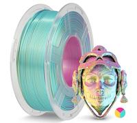JAYO Filament PLA Silk 1,75 mm Tri-Color Soie Rouge, jaune et vert 1.1KG | Facile à Utiliser, Filament 3D Brillant Tic-Couleurs, Précision +/- 0,02 mm, Compatible avec Imprimantes 3D FDM