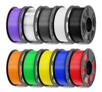 JAYO PETG Filament 1,75mm (Kit Multicolore #B), 11kg (10 * 1,1kg/Bobine), HAUTE RÉSISTANCE/FACILE À IMPRIMER/NON TOXIQUE, Précision Dimensionnelle +/-0,02mm, Filament pour Imprimante 3D