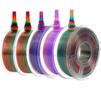 JAYO PLA filament arc-en-ciel, 1,75 mm de diamètre, 5 rouleaux, PLA TP RB Mix-5