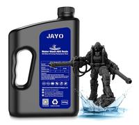 JAYO Résine ABS-Like Lavable à l'Eau 3KG, Résine d'Imprimante 3D 405nm UV Standard Résine Photopolymère Rapide pour Imprimante 3D LCD/DLP/SLA, Haute Précision, Non fragile, Faible Odeur, Noir 3000g