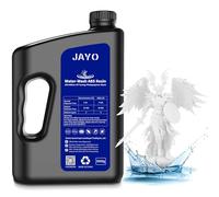 JAYO Résine ABS-Like Lavable à l'Eau 3KG, Résine d'Imprimante 3D 405nm UV Standard Résine Photopolymère Rapide pour Imprimante 3D LCD/DLP/SLA, Haute Précision, Non fragile, Faible Odeur, Blanc 3000g