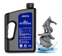 JAYO Résine ABS-Like Lavable à l'Eau 3KG, Résine d'Imprimante 3D 405nm UV Standard Résine Photopolymère Rapide pour Imprimante 3D LCD/DLP/SLA, Haute Précision, Non fragile, Faible Odeur, Gris Foncé