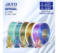 JAYO SILK PLA Filament 1.75mm double couleur imprimante 3D Filament Coextrusion soie Triple couleur 3D Filament brillant multicolore changement SILK TI Mix-8 5Rolls