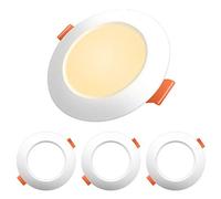 Jayool Plafonniers encastrés LED， Plafond Downlights Rond 8W Lampes de Montage，Couper Φ65-45MM 800lm Blanc Froid，5700K, (Lot de 4)