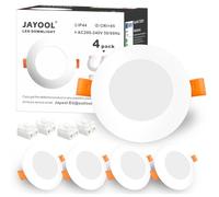 Jayool Plafonniers encastrés LED， Plafond Downlights Rond 8W Lampes de Montage，Couper Φ65-45MM 800lm Blanc Froid，5700K, (Lot de 4)