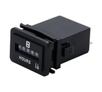 Jayron JR-HM001 Compteur Horaire Mécanique Compteur Horaire Rectangulaire pour équipement D'alimentation DC 6-80V tel que les Voiturettes de Golf et tout autre équipement Alimenté par Batterie