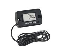 Jayron JR-HM019R Waterproof Digital LCD Hour Meter Tachometer Maintenance Meter for Gasoline Engine, Paramotors,Chainsaws,Generators,Mowesr,Model Boats