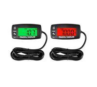 Jayron Tachymètre Numérique Auto-alimenté pour Générateur,Tondeuse à Gazon,Tronçonneuse,Moto et VTT(2 PCS)