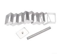 Jayruit Lot de 10 emporte-pièces rectangulaires en acier inoxydable pour gâteaux et biscuits pour fêtes de famille, 3M86S5FOI5LA957U7TZ6O662AYC