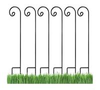 Jayruit Lot de 6 crochets de berger en fer pour jardin, 12 x 120 cm, cintres pour mangeoires à oiseaux, paniers, lanternes, lampes solaires, décoration extérieure