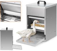Jayseuw 3x Distributeur automatique d'aliments pour poules avec marchepied - Distributeur automatique d'aliments pour poules, oies et canards, capacité 5KG, étanche et résistant aux rats