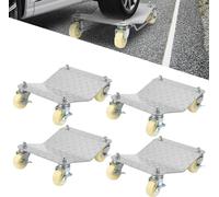 Jayseuw aide à la manœuvre moto Cric de manœuvre universel 4 pièces aide à la manœuvre remorque 500kg/pièce capacité de charge plaque de manœuvre cric pour voiture VP