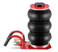 Jayseuw Cric pneumatique 3T, course de 40 cm en 5 secondes, triple sac à air robuste (150-400 mm) avec valve de sécurité, vérin d'air 3T pour SUV, camion et atelier (poignée incurvée)