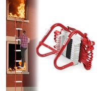 Jayseuw Échelle d'incendie 4,5 m Échelle de secours Échelle suspendue pour 2 étages Échelle de secours avec crochet rétractable jusqu'à 450 kg Échelle de corde ignifuge