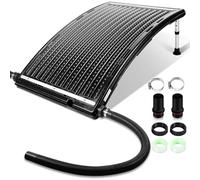 Jayseuw Lot de 2 chauffages solaires pour Piscine - 113 x 69 x 35 cm - Hauteur réglable - Chauffage Solaire 10 000 l/h - Connexion 32-40 mm - Chauffage Solaire Extensible