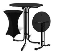 Jayseuw table haute pliante - Gastronomie Bistrotisch rund - Table pliante résistante aux intempéries - Table de jardin - Table de fête ronde - Résistant à la chaleur - Stable et sûr