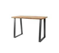 Jayto - table de bar - bois massif de manguier - 4 personnes - Noir / Bois