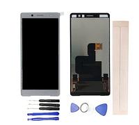 JayTong Digitizer Ecran LCD D'affichage + Écran Tactile Verre Assemblé Remplacement + Outils pour Xperia XZ2 Compact H8314 Argent
