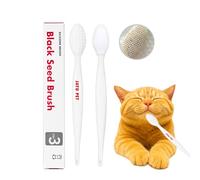 JAYU PET Brosse à graines noires - Traitement de l'acné du menton du chat, brosse anti-acné, exfoliation des points noirs, brosse de toilettage double face pour chat (1 pièce)