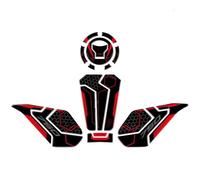 JAYWIS Autocollant De Protection De Réservoir De Moto pour pour Hornet 750 pour Hornet CB750 CB 750 2023 2024 Autocollant De Protection De Réservoir De Carburant Tapis de réservoir(Rouge,X-1)