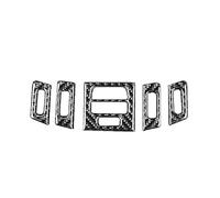 JAYWIS Autocollants Intérieurs Pour BMW E90, E92, E93, Garnitures De Ventilation Centrale, 5 Pièces Bande décorative(NOIR 1)