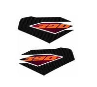 JAYWIS Autocollants Latéraux De Protection De Réservoir pour Moto pour 390 Duke 2024-2025, Autocollants De Protection en Résine, Kit D'autocollants Protection RéServoirs(Rouge,X-3)