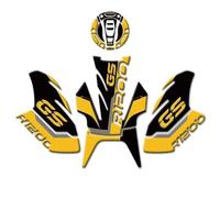 JAYWIS Autocollants Latéraux De Protection De Réservoir pour Moto pour BMW R1200GS 2013-2020, Protection Antidérapante, Autocollants De Traction Protection RéServoirs(Or)