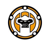 JAYWIS Autocollants Moto pour Suzuki GSX 8R GSX-8R GSX8R 2024, Protection Latérale pour Réservoir D'essence, Genouillères, Tapis De Traction Protection RéServoirs(Or,X-2)