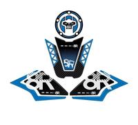 JAYWIS Autocollants Moto pour Suzuki GSX 8R GSX-8R GSX8R 2024, Protection Latérale pour Réservoir D'essence, Genouillères, Tapis De Traction Protection RéServoirs(Bleu,X-1)