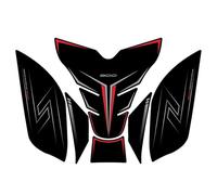 JAYWIS Autocollants pour Moto pour Kawasaki pour Z900 2025, Protections Latérales pour Réservoir, Genouillères, Tapis De Traction Protection RéServoirs(Rouge 1,X-3)