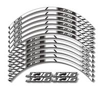 JAYWIS Autocollants Stickers Autocollants De Jante De Roue De Moto, Autocollants Réfléchissants, Bande De Moyeu, Accessoires Imperméables pour Y&amaha XJ6 Xj6 Autocollants Jantes(Couleur 2)