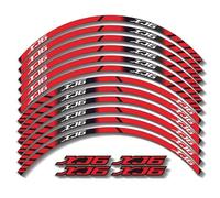 JAYWIS Autocollants Stickers Autocollants De Jante De Roue De Moto, Autocollants Réfléchissants, Bande De Moyeu, Accessoires Imperméables pour Y&amaha XJ6 Xj6 Autocollants Jantes(Couleur 3)