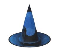 JAYWIS Chapeau d'Halloween pour adulte avec intelligence artificielle - Couverture complète - Chapeau de sorcière pliable pour foires de la Renaissance, fêtes gothiques et festivals