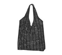 JAYWIS Code de programmation programmeur - Sacs de courses imprimés réutilisables - Sac fourre-tout compact et écologique pour les courses et les voyages, durable, peut contenir 15,9 kg.