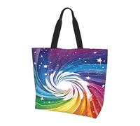 JAYWIS Fond arc-en-ciel - Sac à bandoulière spacieux pour femme - Sac fourre-tout léger et imperméable pour le shopping et les trajets quotidiens, compartiment principal spacieux, à transporter comme