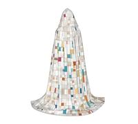 JAYWIS Fond en marbre or rose - Cape à capuche imprimée pour jeunes - Cape imprimée réglable pour adolescents, aventures d'Halloween, fêtes et fêtes - Taille S