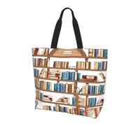 JAYWIS Funny Book Shelf Collection and Ladder - Sac à bandoulière spacieux pour femme - Sac fourre-tout léger et imperméable pour le shopping et les trajets quotidiens, compartiment principal spacieux