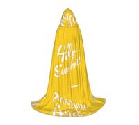JAYWIS Goodlooking Hello Cape à capuche imprimée pour jeunes - Cape imprimée réglable pour adolescents, aventures d'Halloween, fêtes et fêtes - Taille S