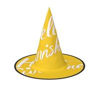 JAYWIS Goodlooking Hello - Chapeau d'Halloween à couverture complète pour adulte - Couvre-chef de sorcière pliable pour foires de la Renaissance, fêtes gothiques et festivals