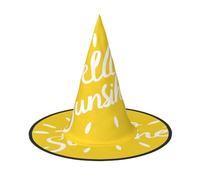 JAYWIS Goodlooking Hello - Chapeau d'Halloween à couverture complète pour adulte - Couvre-chef de sorcière pliable pour foires de la Renaissance, fêtes gothiques et festivals